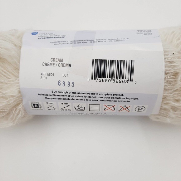 10 skeins Red Heart Boutique Rigoletto Sequins Yarn-Cream 3101 8 yds-Bulky 6 - Picture 7 of 9